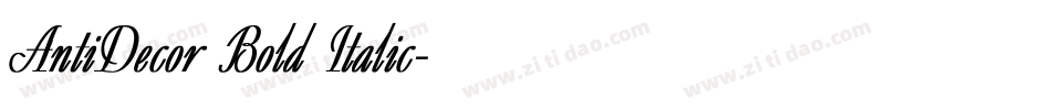 AntiDecor Bold Italic字体转换